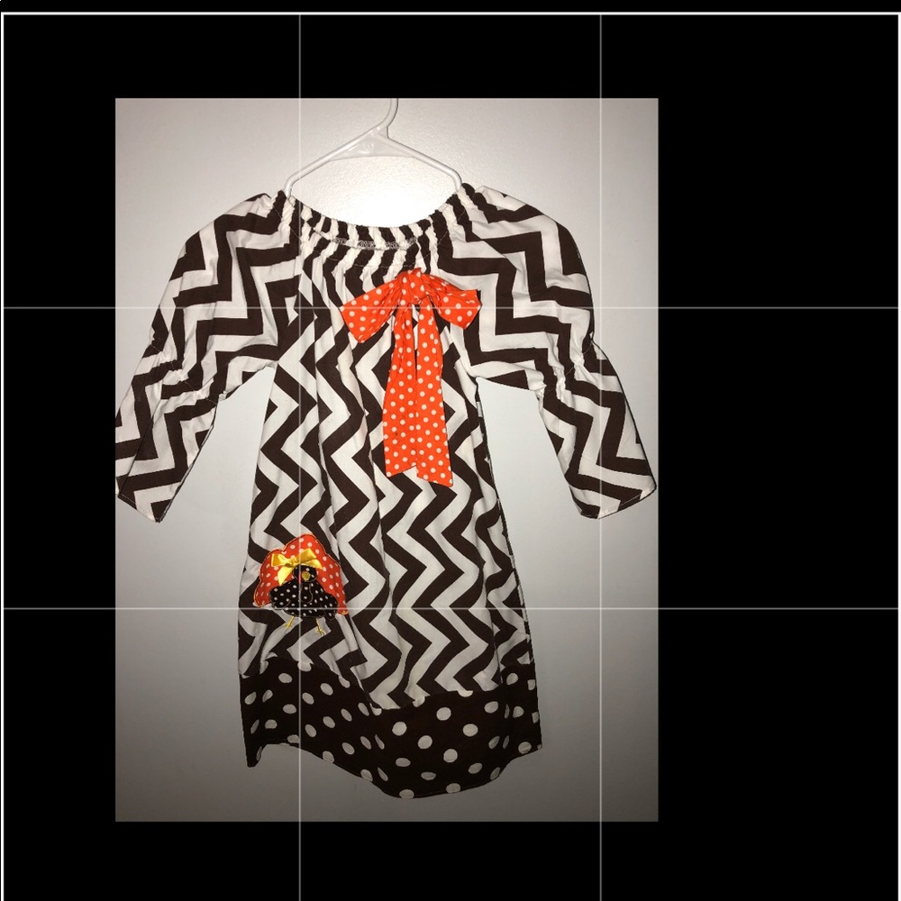 Thanksgiving Dress With Turkey (See Measurements)